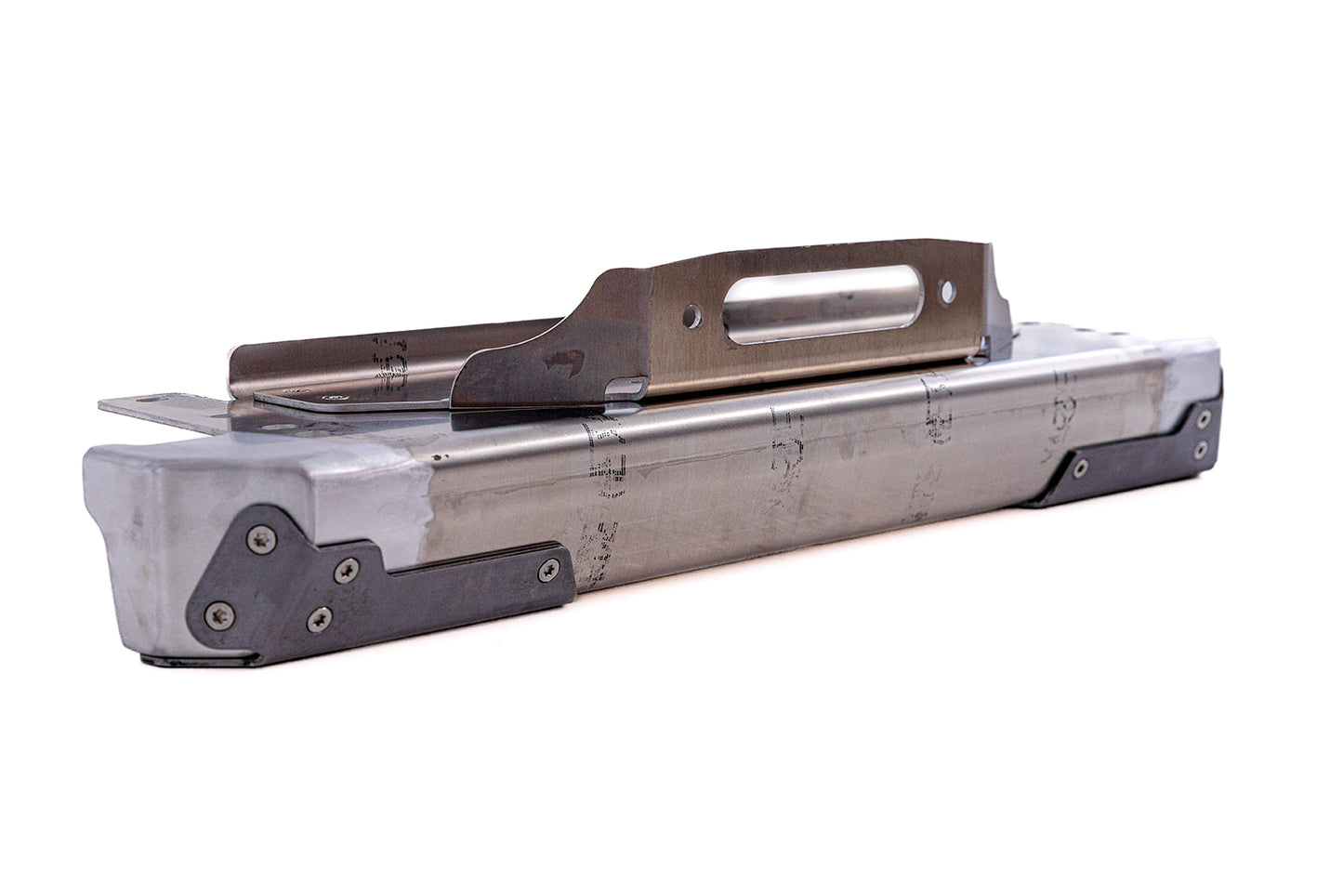 Flux Offroad Jeep TJ/LJ Aluminum Stubby Front Bumper With Stainless Rash Guards And Winch Fairlead Mount