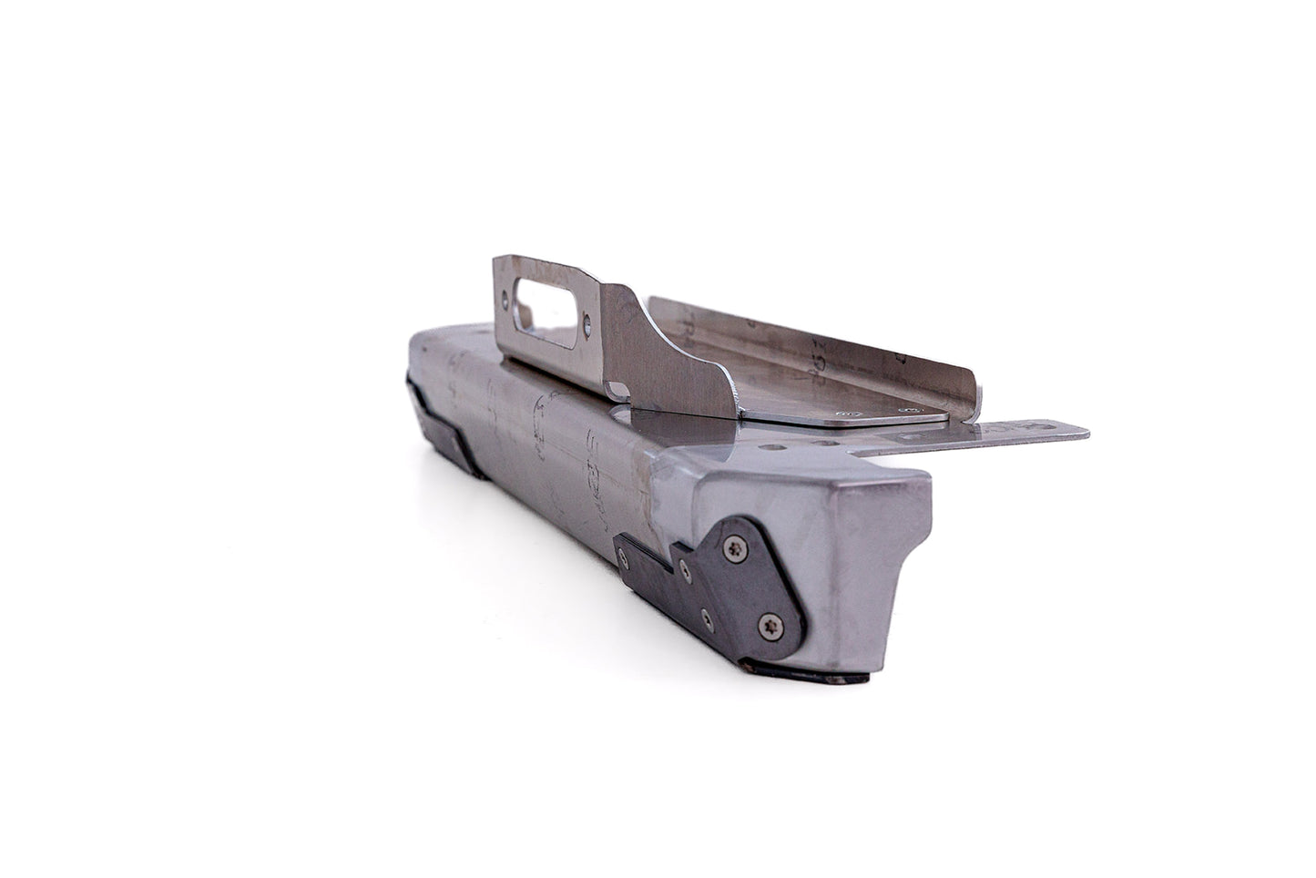 Flux Offroad Jeep TJ/LJ Aluminum Stubby Front Bumper With Stainless Rash Guards And Winch Fairlead Mount