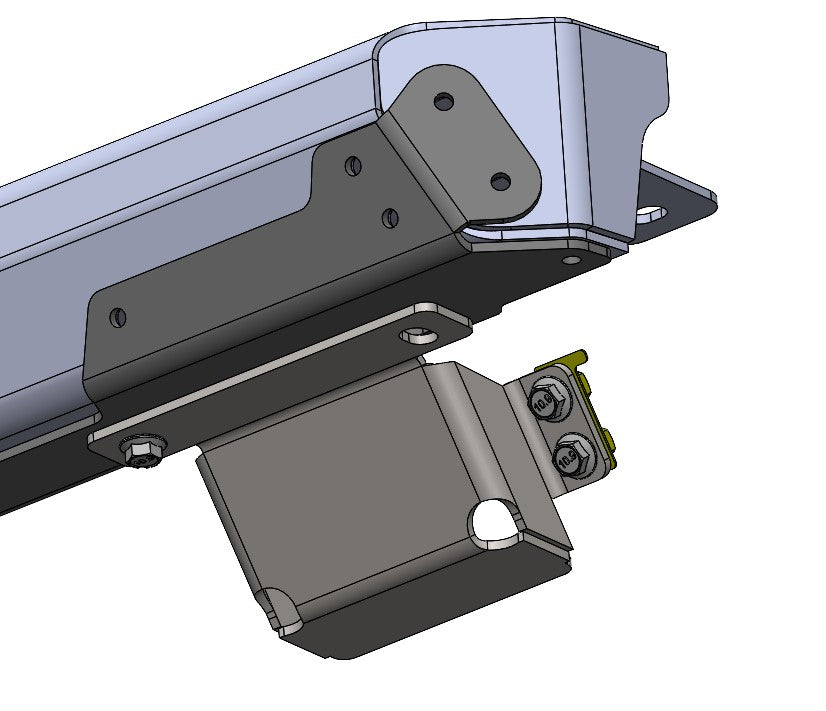 Flux Offroad TJ/LJ Jeep Stainless Steel Steering Box Skid - Includes all hardware *Requires Drilling*