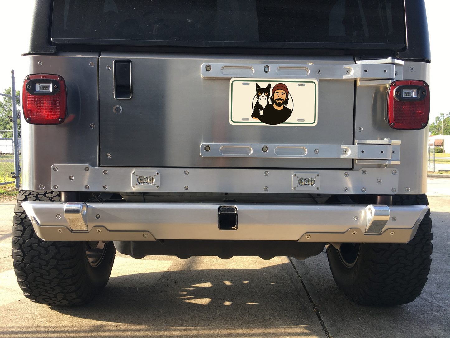 Flux Offroad TJ / LJ Aluminum Rear Valance Panel with S2 Light Cutouts