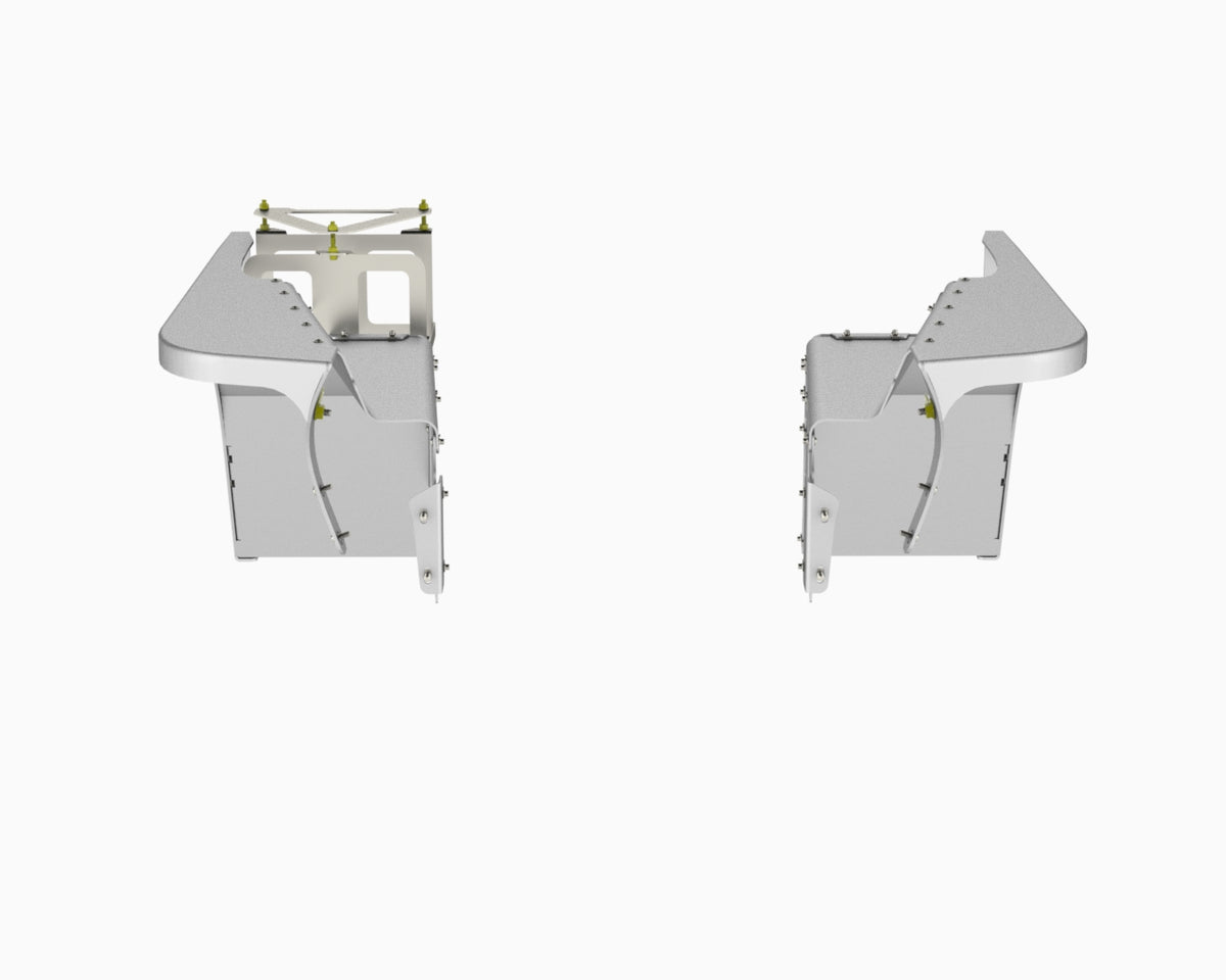 Flux Offroad Jeep TJ / LJ highline front fender kit render, end view of the driver and passenger side fenders