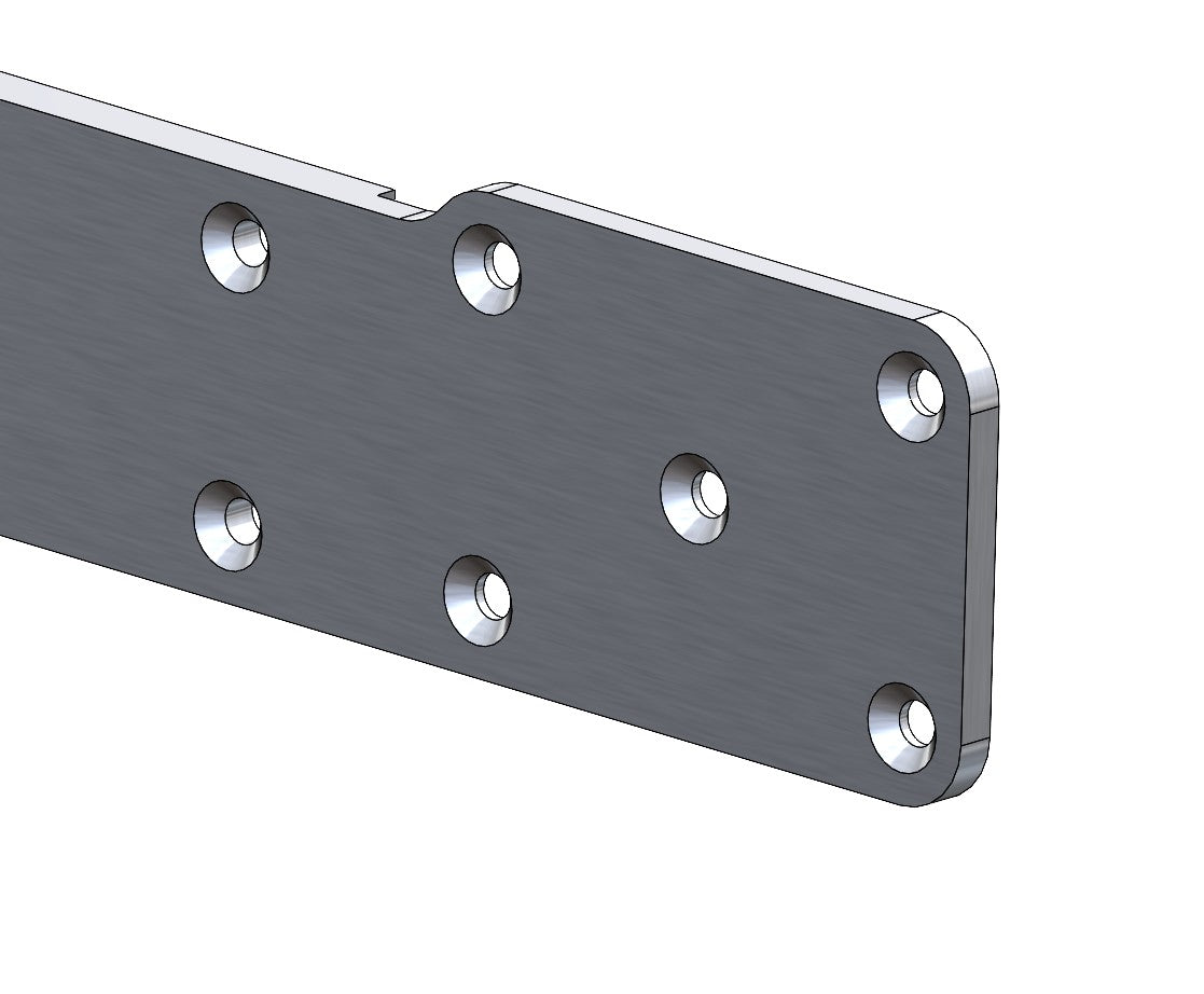 Flux Offroad TJ/LJ Aluminum rear Valance Panel NO Light Cutouts