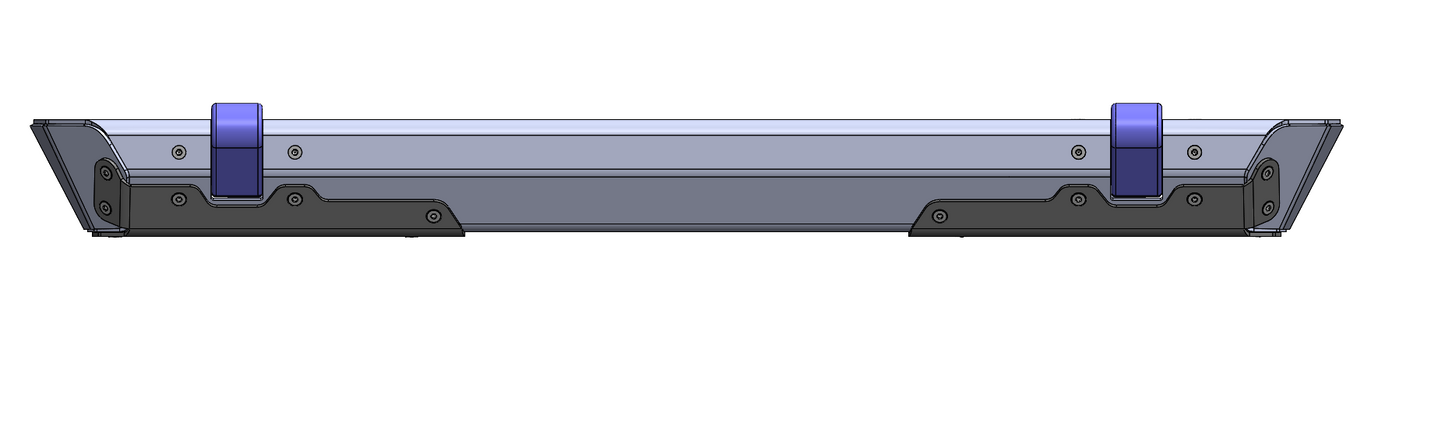 Flux Offroad Jeep TJ/LJ Aluminum Rear Bumper With Stainless Rash Guards and Soft Shackle Mounts.