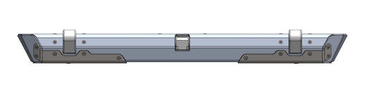 Flux Offroad Jeep TJ/LJ Aluminum Rear Bumper With Stainless Rash Guards and Soft Shackle Mounts and Hitch